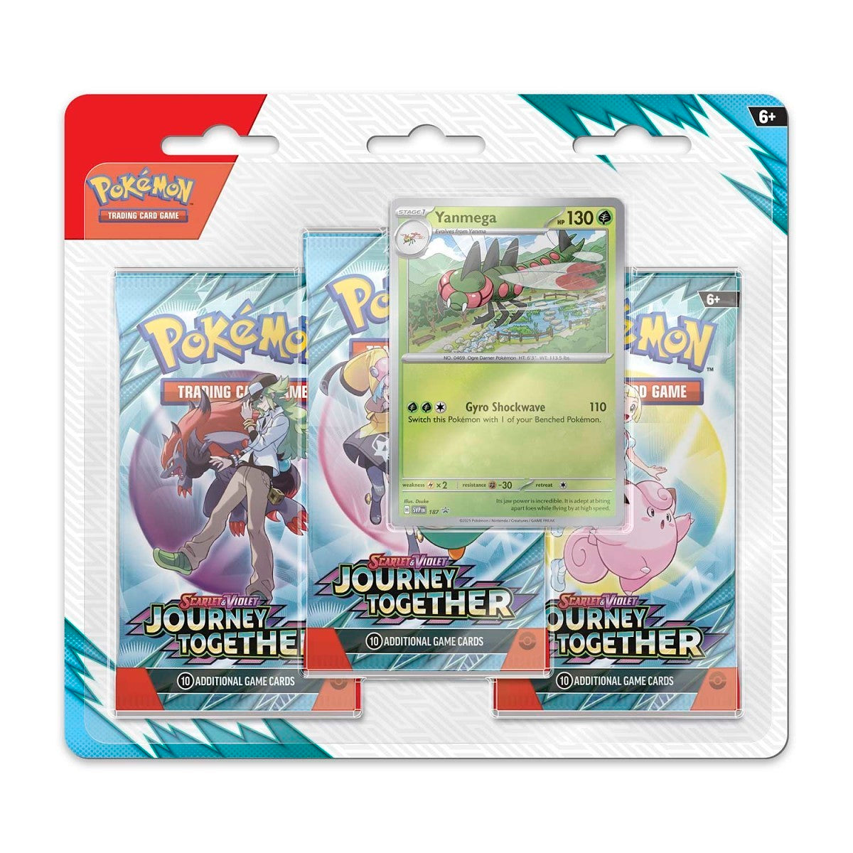 Pokémon TCG: Scarlet & Violet-Journey Together 3 Booster Packs & Yanmega Promo Card